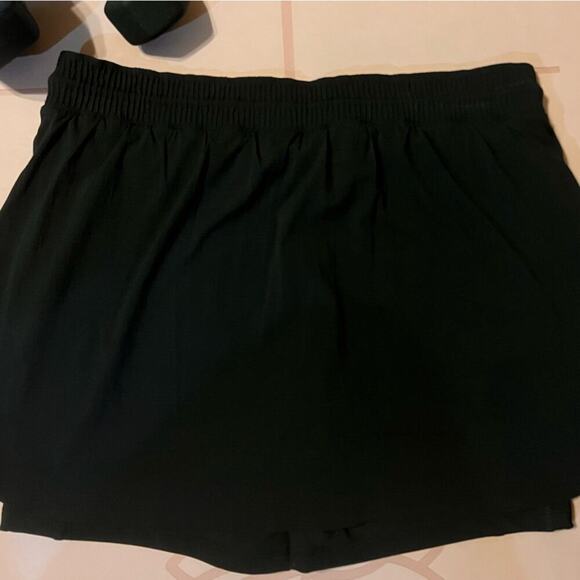 Athleta Black Trekkie Active Skirt Workout Zipper Pockets Drawstring Women's 10 - Picture 8 of 8